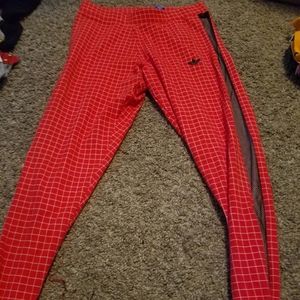 Red addidas leggings